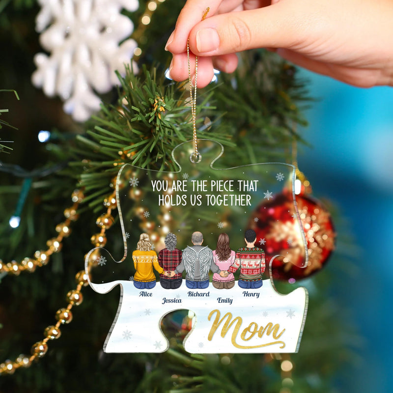 Maman, tu es le lien qui nous unit - Cadeau de Noël pour maman et famille - Décoration personnalisée en acrylique