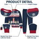 Cat Christmas Pawjama Shirt Cartoon Style - Gift For Cat Lovers, Cat Moms, Cat Dads - Personalized Unisex Pajamas Set