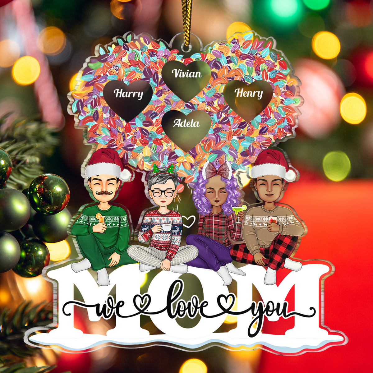 Mom We Love You - Christmas Gift For Mother - Personalized Cutout Acry ...