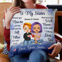 Hug This Pillow Morning Noon Night - Gift For Sister - Personalized Pillow
