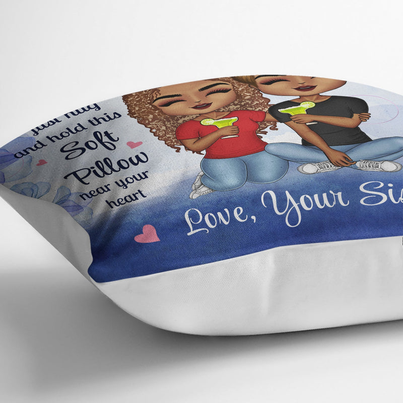 Hug This Pillow Morning Noon Night - Gift For Sister - Personalized Pillow