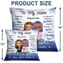 Hug This Pillow Morning Noon Night - Gift For Sister - Personalized Pillow