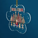 Dog Mom Paw Print - Christmas Gift For Dog Lovers - Personalized Custom Shaped Acrylic Ornament