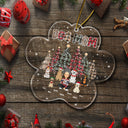 Dog Mom Paw Print - Christmas Gift For Dog Lovers - Personalized Custom Shaped Acrylic Ornament