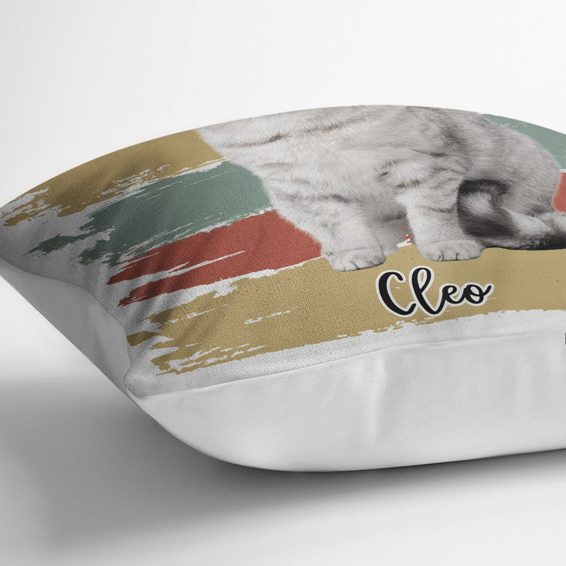 Photo personnalisée : La vie est meilleure avec un chien ou un chat ! Cadeau pour les amoureux des animaux ! Coussin personnalisé