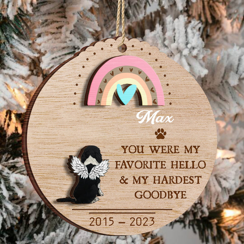 If Love Alone Could Have Kept You Here - Christmas Keepsake, Dog Memorial Gift - Personalized 2-Layered Wooden Ornament