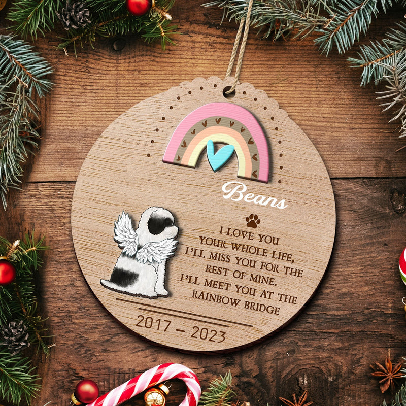 If Love Alone Could Have Kept You Here - Christmas Keepsake, Dog Memorial Gift - Personalized 2-Layered Wooden Ornament