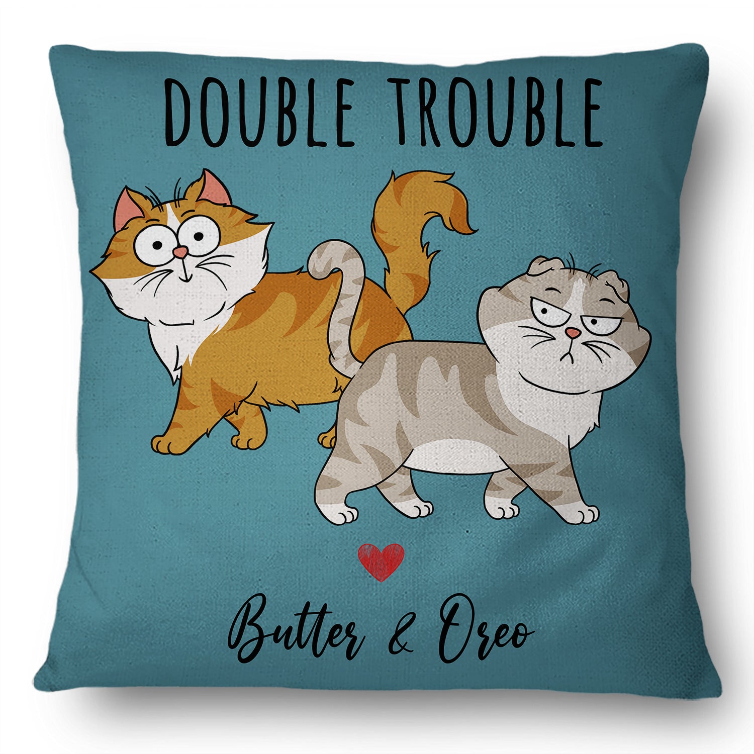 Funny Cartoon Cats Walking - Gift For Cat Lovers - Personalized Pillow