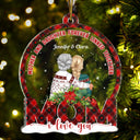 Mother And Daughter Forever Linked Together Snowdome - Christmas Gift For Moms - Personalized Custom Shaped Acrylic Ornament