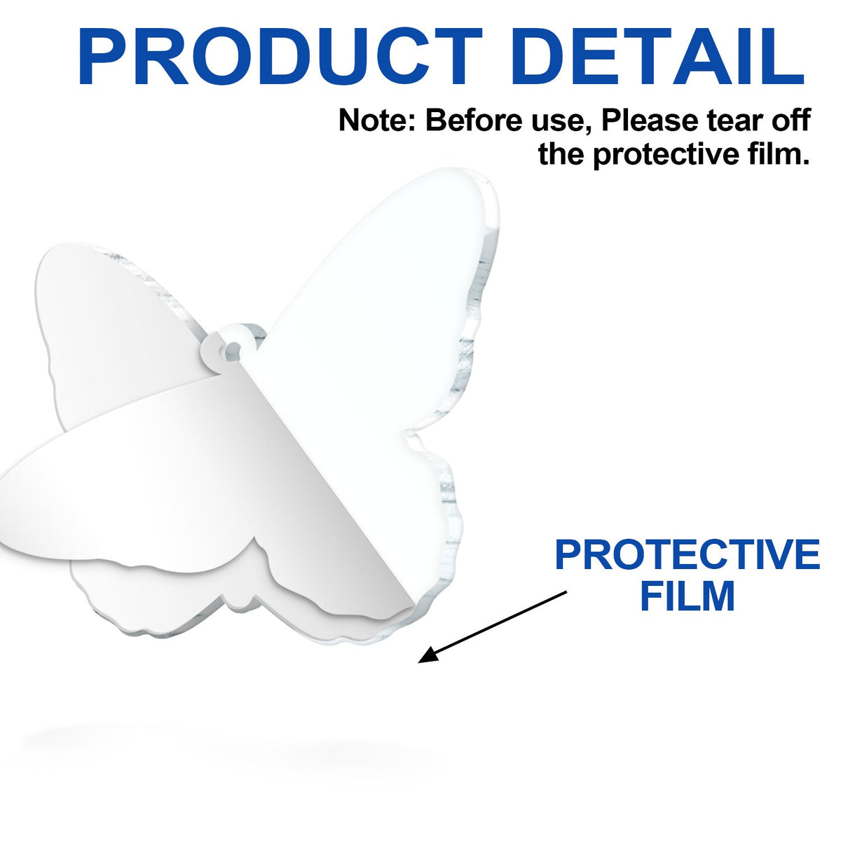 Your Wings Were Ready But My Heart Was Not Butterfly Shape - Christmas Keepsake, Dog Cat Pet Memorial Gift - Personalized Custom Shaped Acrylic Ornament