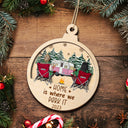 Husband & Wife Camping Partners For Life - Christmas Gift For Couples, Campers - Personalized 2-Layered Wooden Ornament