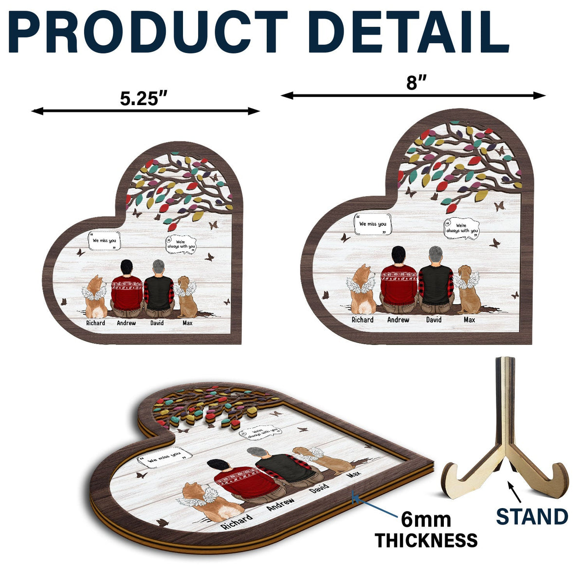 I Still Talk About You - Memorial Gift For Pet Lovers - Personalized 2-Layered Wooden Plaque With Stand