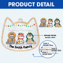 Meowy Catmas Funny Cartoon Cats - Christmas Gift For Cat Lovers - Personalized 3-Layered Acrylic Shaker Ornament