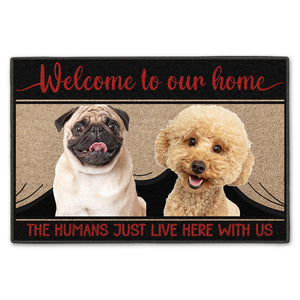 Personalized Pet Welcome To Our Home The Humans Just Live Here