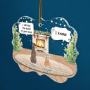 Ils parlent encore de toi Cozy House - Cadeau de Noël commémoratif pour les amoureux des animaux - Ornement médaillon en acrylique personnalisé