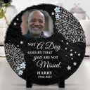 Étoiles photo personnalisées dans le ciel - Cadeau commémoratif, cadeau de condoléances - Pierre commémorative circulaire personnalisée