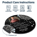 Étoiles photo personnalisées dans le ciel - Cadeau commémoratif, cadeau de condoléances - Pierre commémorative circulaire personnalisée