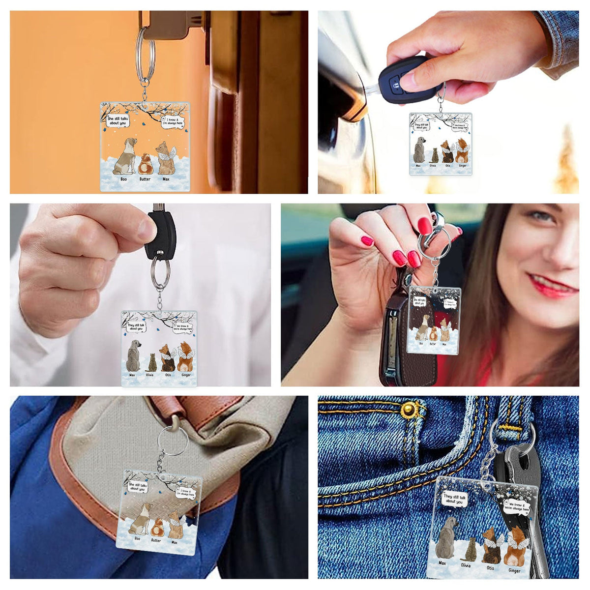 We Still Talk About You - Memorial Gift For Pet Lovers - Personalized Acrylic Keychain