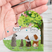 On parle toujours de toi, Grass - Cadeau commémoratif pour les amoureux des animaux - Porte-clés en acrylique personnalisé