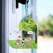 On parle toujours de toi, Grass - Cadeau commémoratif pour les amoureux des animaux - Porte-clés en acrylique personnalisé