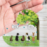 On parle toujours de toi, Grass - Cadeau commémoratif pour les amoureux des animaux - Porte-clés en acrylique personnalisé