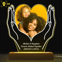 Custom Photo Cherished Heart - Loving Gift For Mom, Mother, Couples, Your Loved Ones - Personalized 3D Led Light Wooden Base