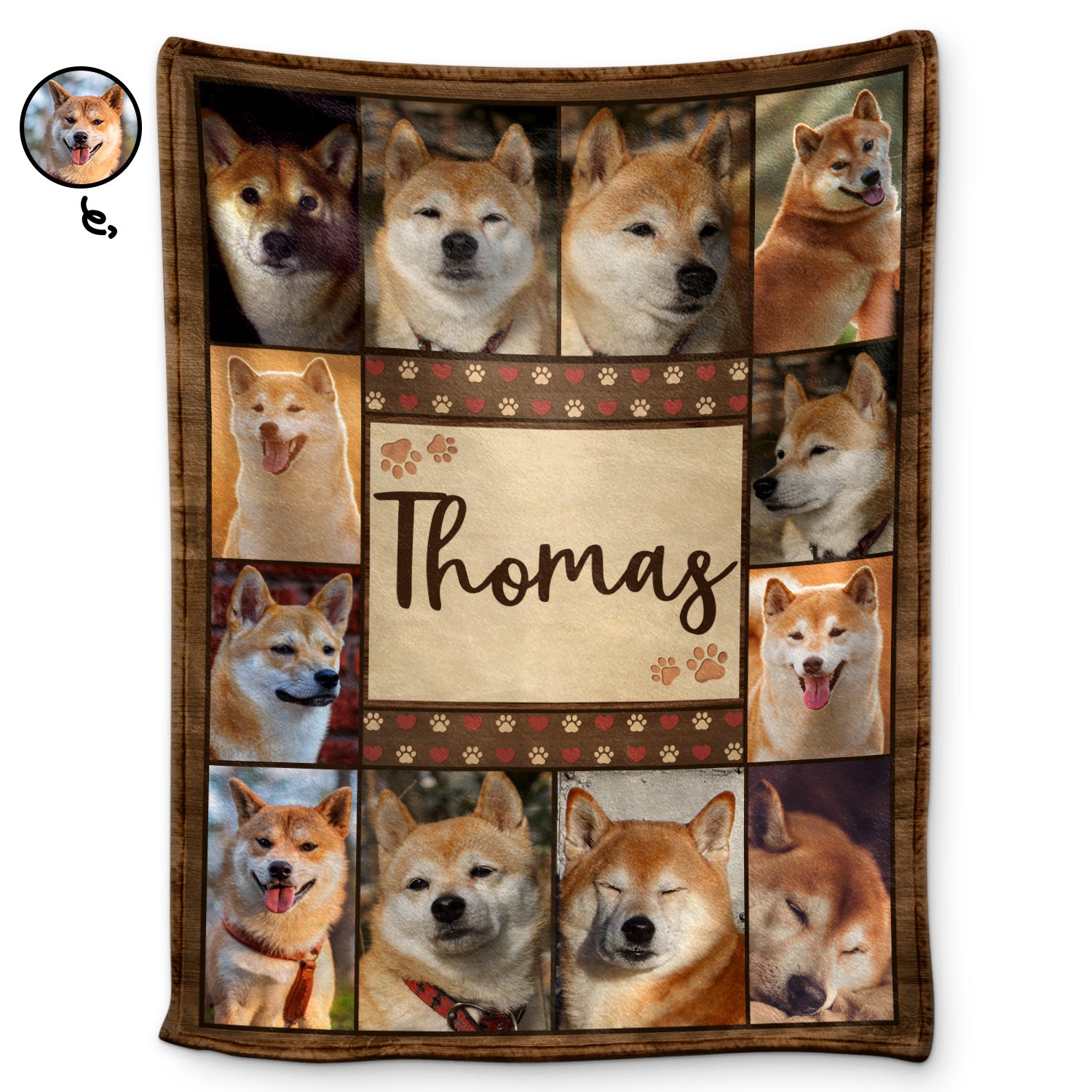 Custom Photo Dog Name And Photo - Gift For Dog Lovers - Personalized Fleece Blanket