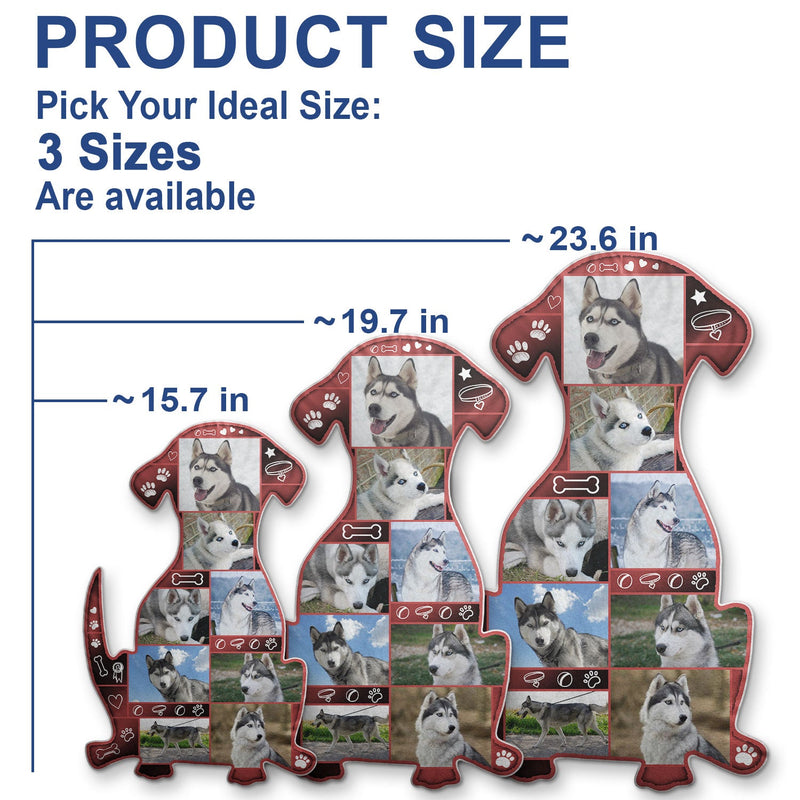 Custom Photo Dog Shape - Gift For Dog Lovers, Dog Mom, Dog Dad - Personalized Custom Shaped Pillow