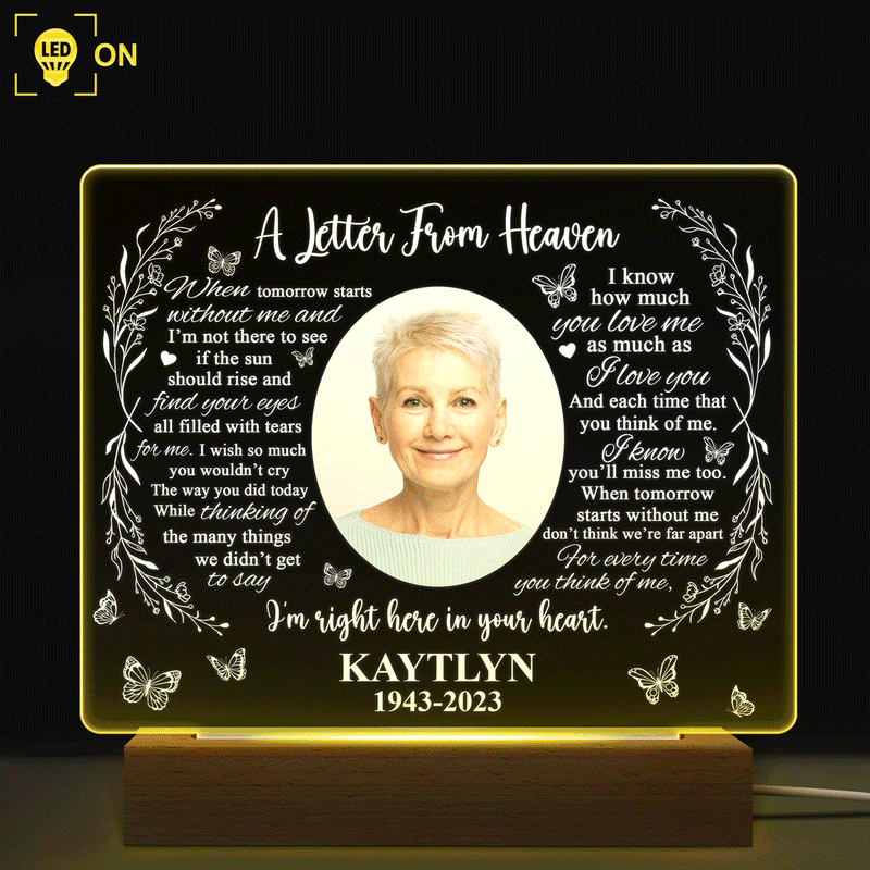 Custom Photo Missing You Always - Memorial Gift, Sympathy Gift For You Loved Ones - Personalized 3D Led Light Wooden Base