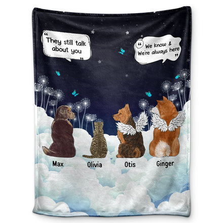 Ils parlent encore de toi Dark - Cadeau pour les amoureux des animaux - Couverture polaire personnalisée, couverture Sherpa