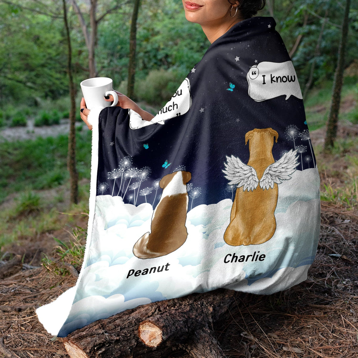 Ils parlent encore de toi Dark - Cadeau pour les amoureux des animaux - Couverture polaire personnalisée, couverture Sherpa