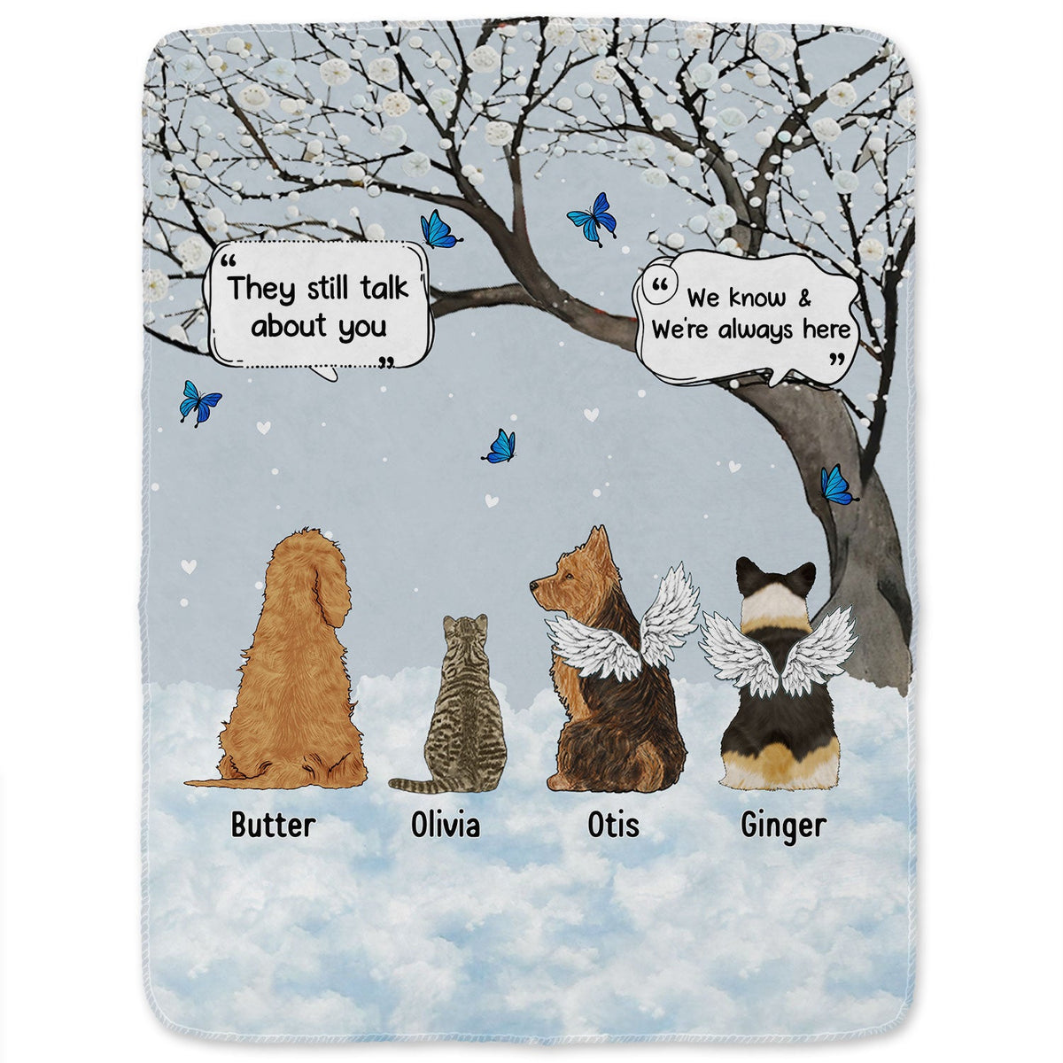 They Still Talk About You Bright - Gift For Pet Lovers - Personalized Fleece Blanket, Sherpa Blanket