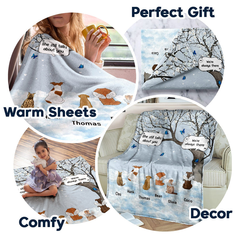 They Still Talk About You Bright - Gift For Pet Lovers - Personalized Fleece Blanket, Sherpa Blanket