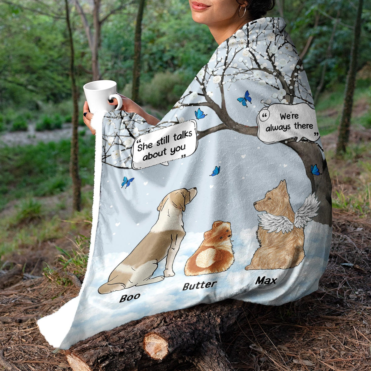 They Still Talk About You Bright - Gift For Pet Lovers - Personalized Fleece Blanket, Sherpa Blanket