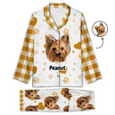 Pyjama long personnalisé avec photo à carreaux pour animal de compagnie - Cadeau pour les amoureux des animaux