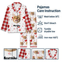 Pyjama long personnalisé avec photo à carreaux pour animal de compagnie - Cadeau pour les amoureux des animaux