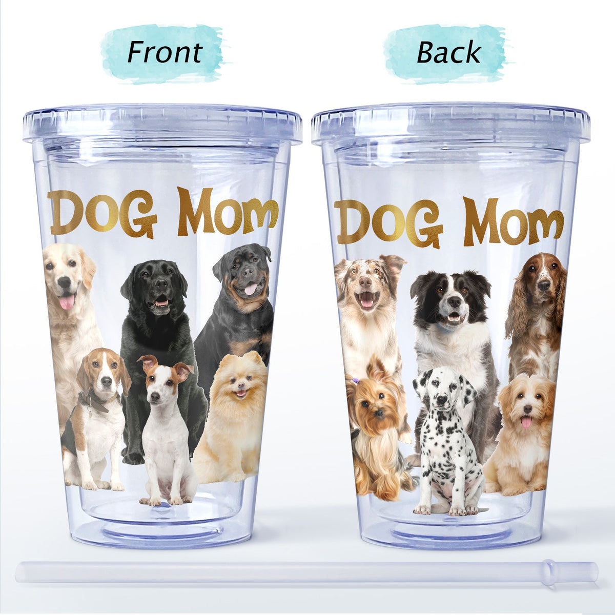 Custom Photo Dog Mom - Gift For Dog Mom - Personalized Acrylic Insulat ...