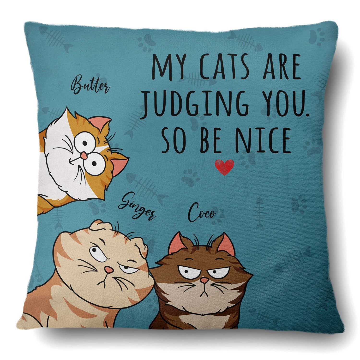 Judging You So Be Nice - Gift For Cat Lovers - Personalized Pillow