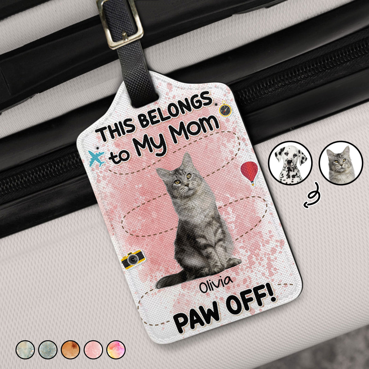 Custom Photo This Belongs To My Mom - Gift For Dog Mom, Dog Dad - Pers ...
