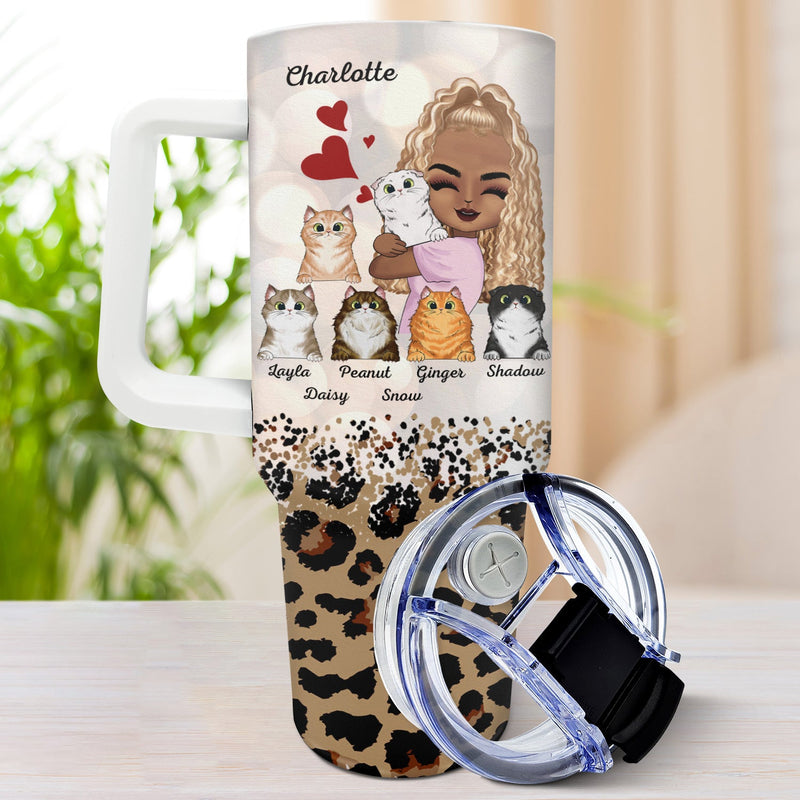 Cat Mom Crazy Cat Lady - Gift For Cat Lovers, Cat Mom - Personalized 40oz Tumbler With Straw