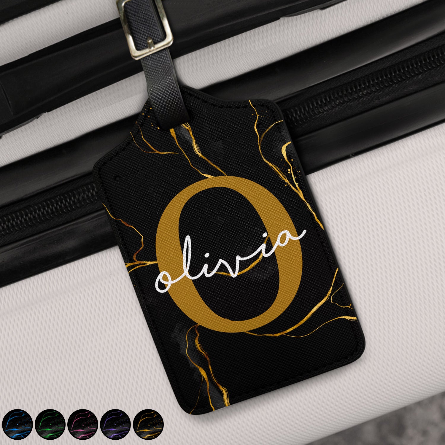 Letter Monogram Aesthetic Style - Gift For Traveling Lovers, Travelers, Him, Her, BFF Best Friends, Besties - Personalized Luggage Tag