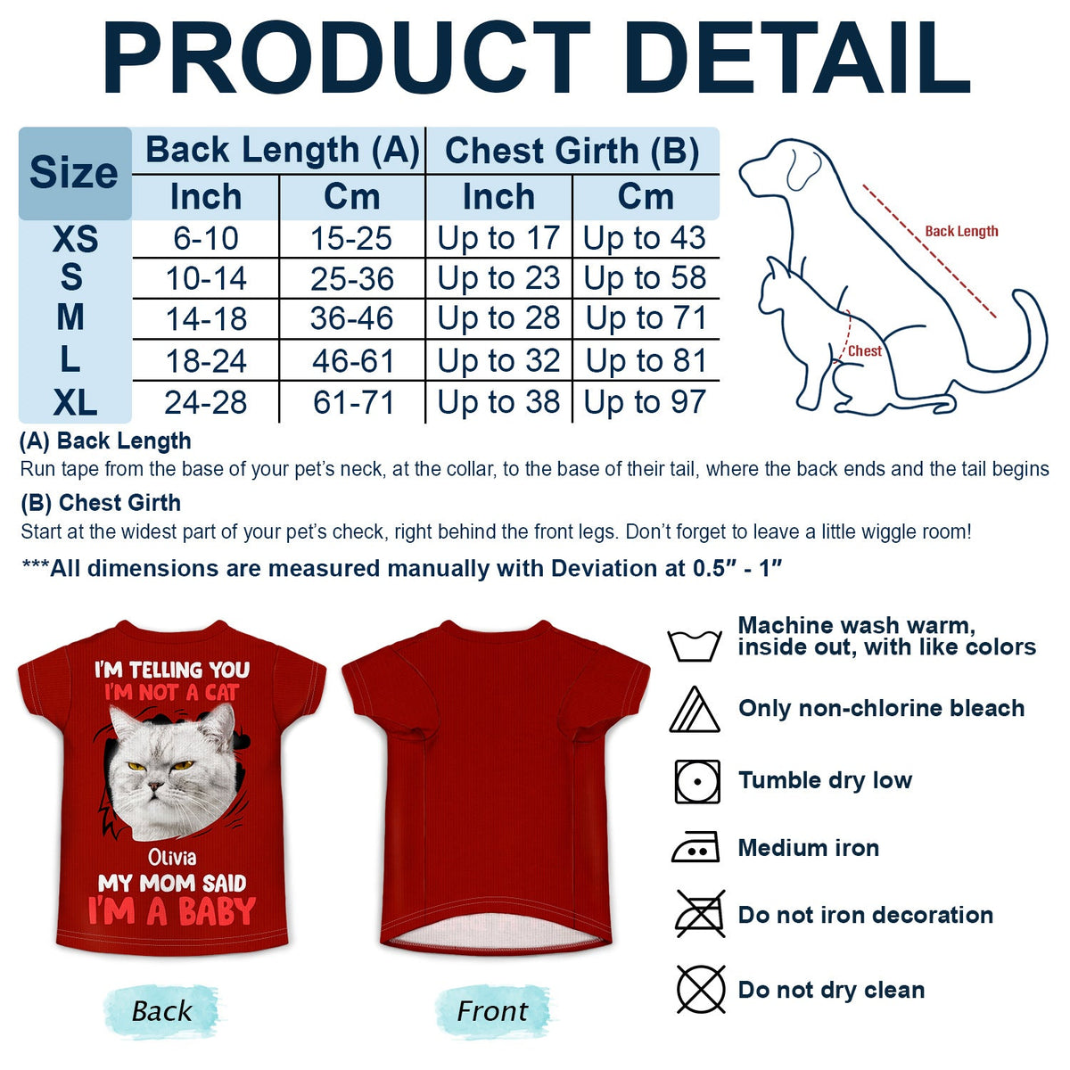 Custom Photo Dog Cat I'm A Baby - Gift For Pet Lovers, Dog Mom, Cat Mom - Personalized Pet Shirt