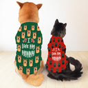 Photo personnalisée chien chat J'aime ma maman papa - Cadeau pour les amoureux des animaux - T-shirt personnalisé pour animaux