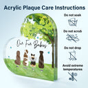 Our Fur Babies - Gift For Dog Lovers, Cat Lovers, Pet Lovers - Personalized Heart Shaped Acrylic Plaque
