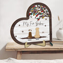 Nos bébés à fourrure - Cadeau pour les amoureux des chiens, des chats et des animaux de compagnie - Plaque en bois personnalisée à 2 couches avec support 