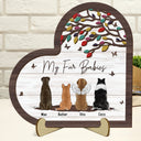 Nos bébés à fourrure - Cadeau pour les amoureux des chiens, des chats et des animaux de compagnie - Plaque en bois personnalisée à 2 couches avec support 