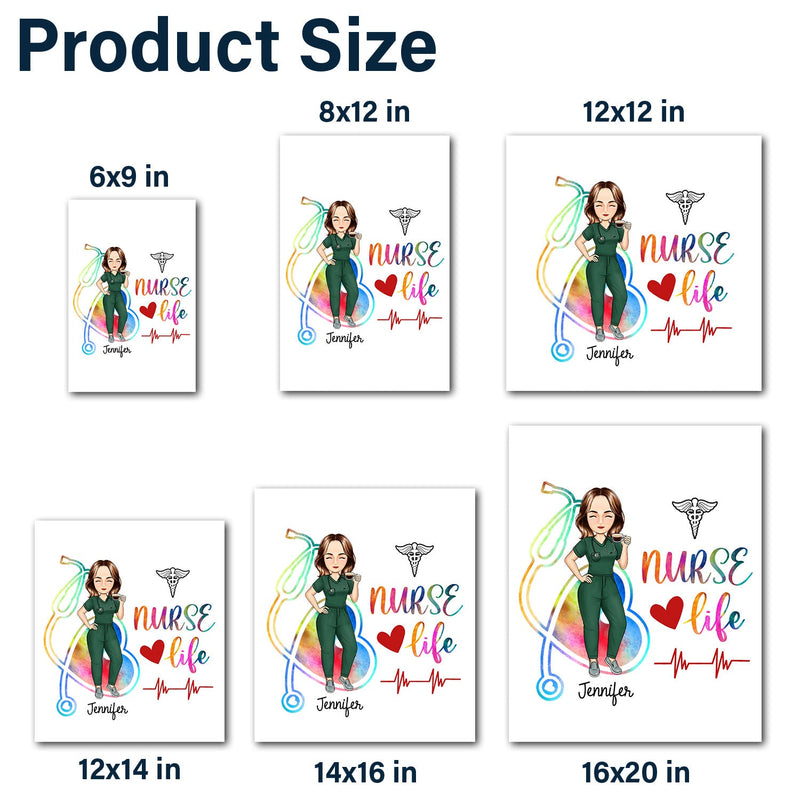 Nurse Life - Cadeau pour infirmière - Autocollant décoratif personnalisé
