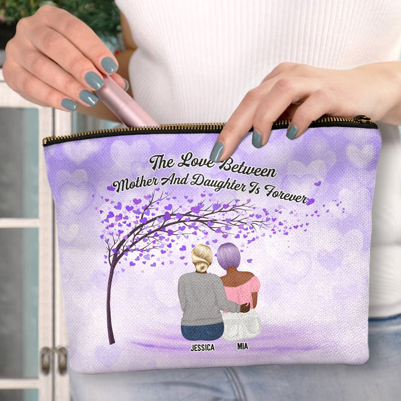 Mother & Daughters Forever Linked Together - Birthday, Loving Gift For Mom, Mum - Personalized Cosmetic Bag