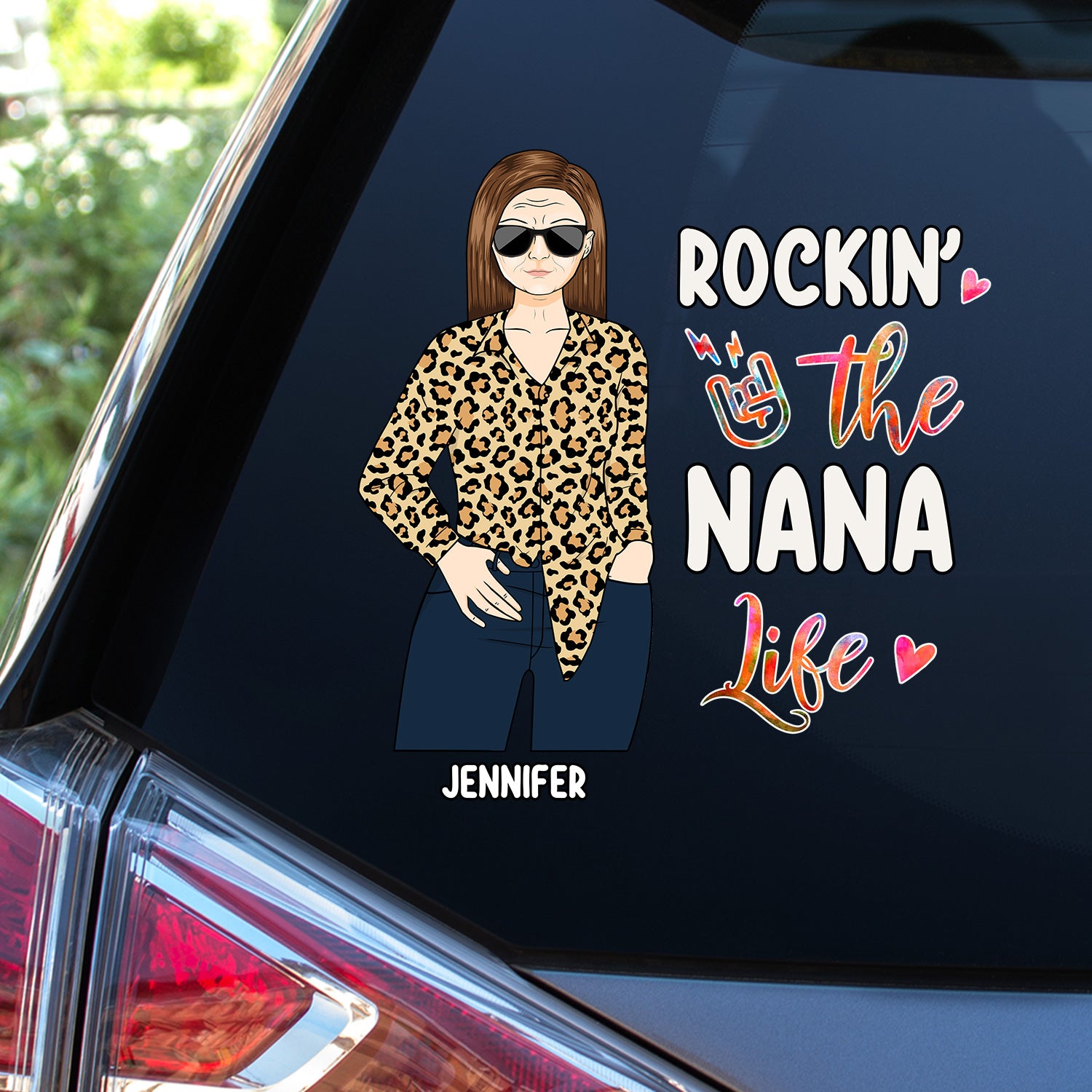 Rocking The Nana Life - Gift For Grandma, Mother, Mom - Personalized Decor Decal