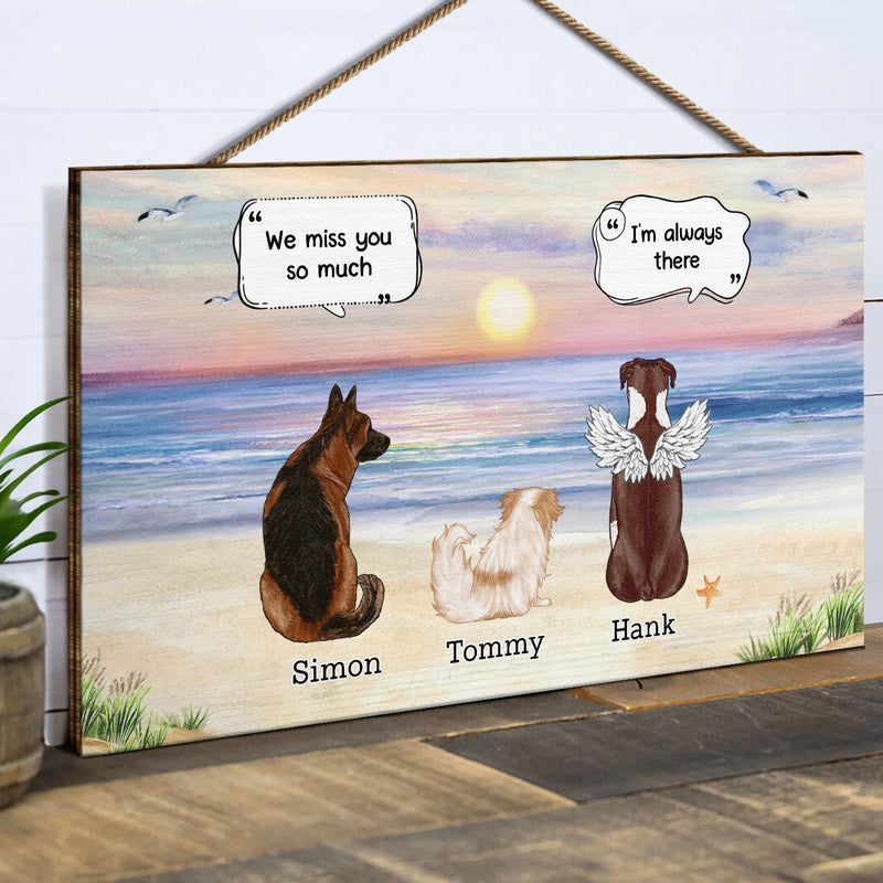 They Still Talk About You - Memorial Gift For Pet Lovers - Personalized Wood Rectangle Sign